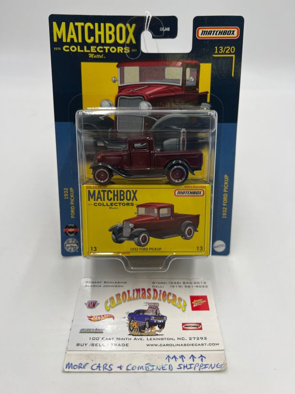 2021 Matchbox Collectors #13 1932 Ford Pickup Maroon 171i For Discount