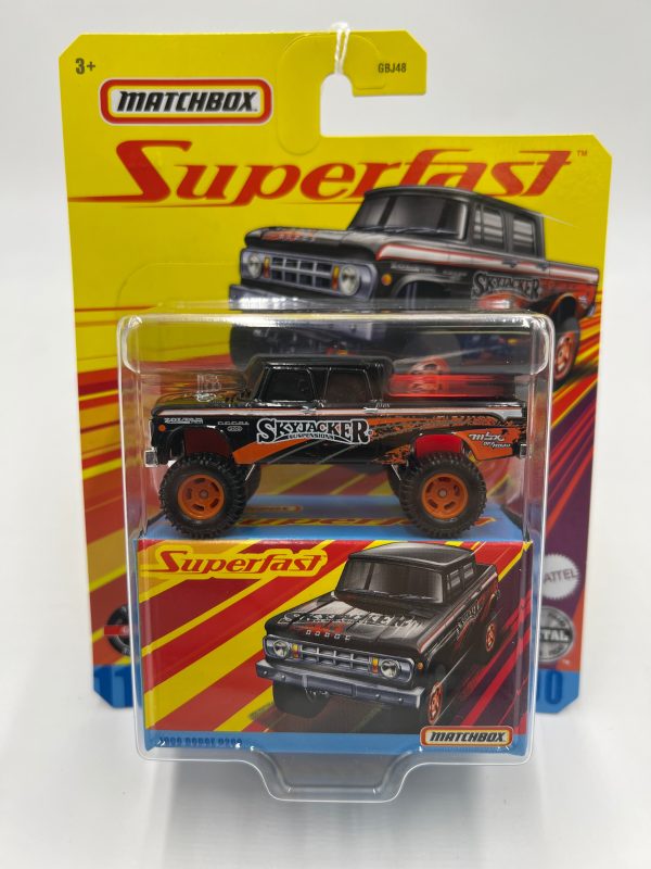 Matchbox Superfast #11 1968 Dodge D200 Black 169B Supply