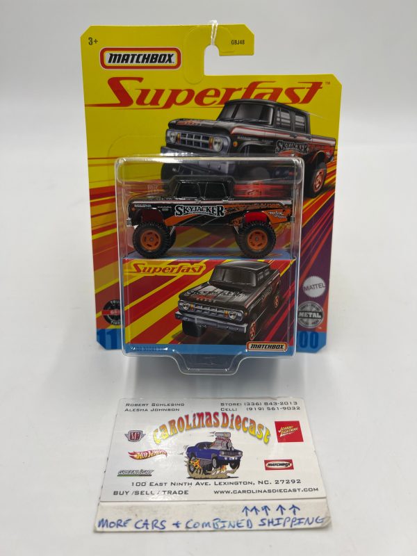 Matchbox Superfast #11 1968 Dodge D200 Black 169B Supply