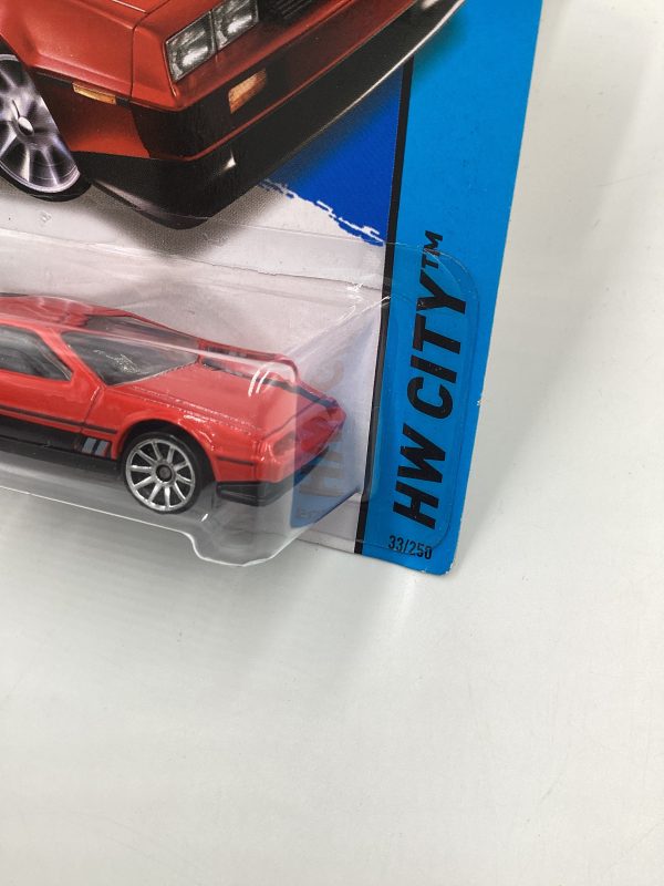 2014 Hot Wheels HW City #33 Red 81 Delorean DMC-12 60B Hot on Sale