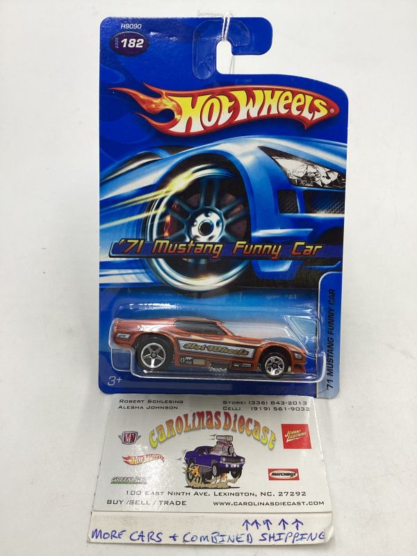 2005 Hot Wheels #182 Orange 71 Mustang Funny Car 24H For Sale