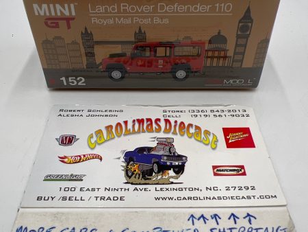 MiniGT Land Rover Defender 10 Royal Mail Post Bus Red Sealed For Discount