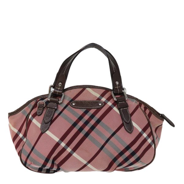 BURBERRY Nova Check Blue Label Hand Bag Canvas PinkNew bs14318 on Sale