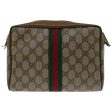 GUCCI GG Supreme Web Sherry Line Clutch Bag Beige Red Green 89 01 012 66852 Online