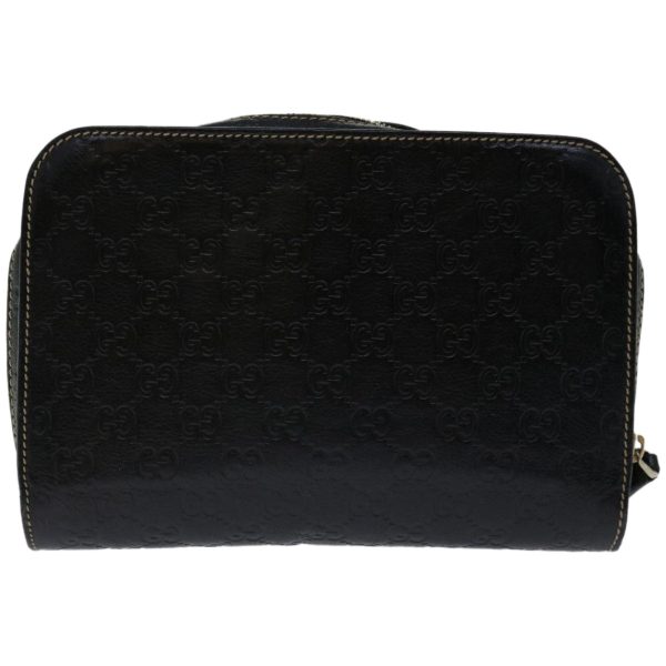 GUCCI GG Canvas Guccissima Clutch Bag Black 201755 yk10993 For Sale