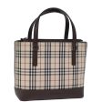 BURBERRY Nova Check Hand Bag Canvas BeigeNew fm3415 Online now