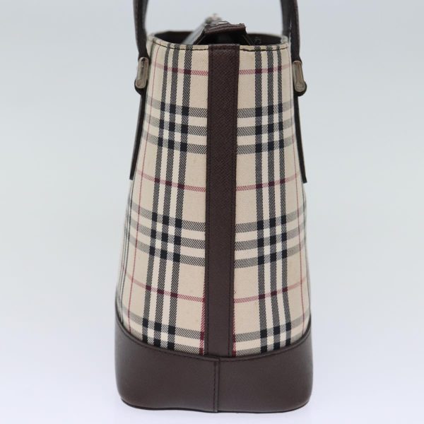 BURBERRY Nova Check Hand Bag Canvas BeigeNew fm3415 Online now