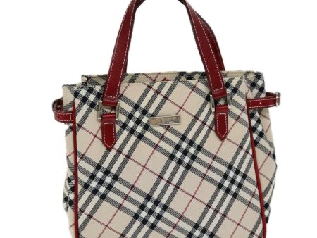 BURBERRY Nova Check Blue Label Hand Bag Nylon BeigeNew yk12517 Online now