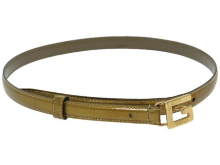 GUCCI Belt Leather 30.3   Gold Tone 65 26 037 1046 0969 ti1574 Online Hot Sale