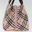 BURBERRY Nova Check Blue Label Hand Bag Nylon PinkNew bs14256 Cheap