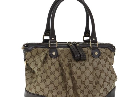 GUCCI GG Canvas Hand Bag Beige 247902 71513 Online