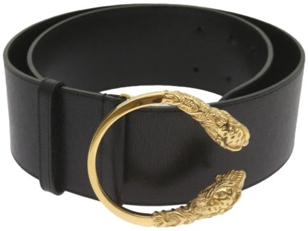 GUCCI Belt Leather 37   Black bs12276 For Cheap