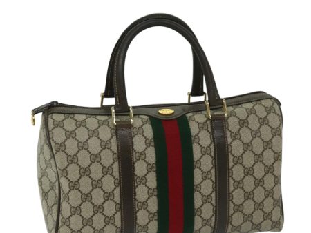 GUCCI GG Supreme Web Sherry Line Boston Bag Beige Red 69 012 3842 68203 Supply