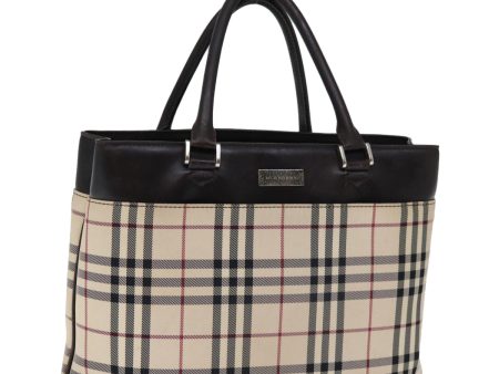 BURBERRY Nova Check Hand Bag Canvas BeigeNew bs14326 Supply