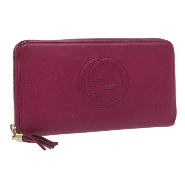 GUCCI Soho Long Wallet Leather Pink 291102 yk11136 Online