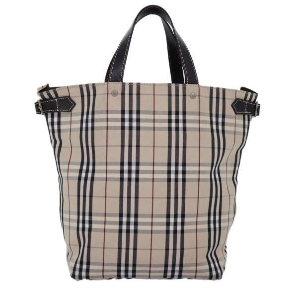 BURBERRY Nova Check Blue Label Hand Bag Canvas BeigeNew mr154 Fashion