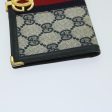 GUCCI GG Supreme Sherry Line Billfold PVC Red Navy fm3302 Cheap