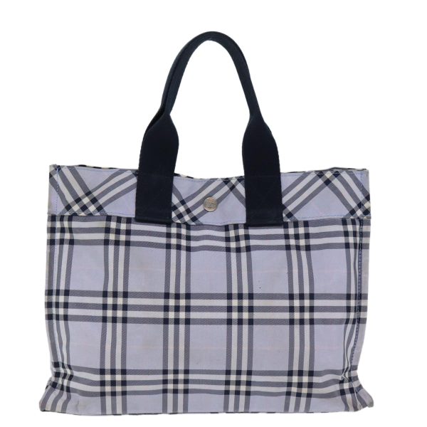 BURBERRY Nova Check Blue Label Hand Bag Nylon BlueNew am6158 Sale