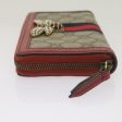 GUCCI GG Supreme Sherry Line Long Wallet PVC Beige Red Navy 476069 bs12324 Online now