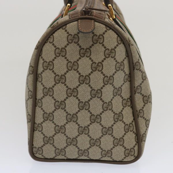 GUCCI GG Supreme Web Sherry Line Boston Bag Beige Red 24 02 007 yk10839 Online Hot Sale