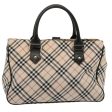 BURBERRY Nova Check Blue Label Hand Bag Nylon BeigeNew bs14029 Supply