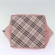 BURBERRY Nova Check Blue Label Hand Bag Nylon PinkNew bs14275 Online