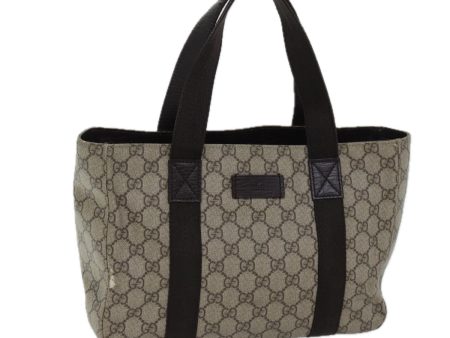 GUCCI GG Supreme Hand Bag PVC Beige 141976 70862 Online