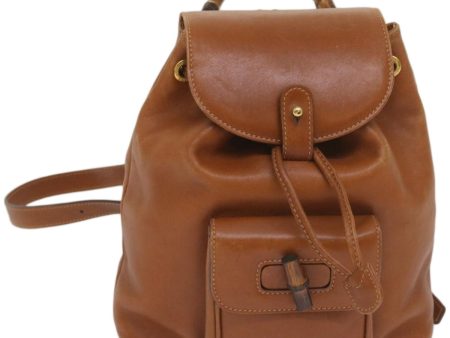 GUCCI Bamboo Backpack Leather Brown 003 2034 0030 ep3319 Supply