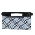 BURBERRY Nova Check Blue Label Hand Bag Canvas Light BlueNew 73583 Discount