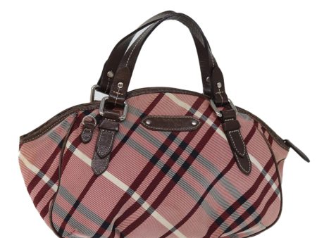 BURBERRY Nova Check Blue Label Hand Bag Canvas PinkNew bs14318 on Sale