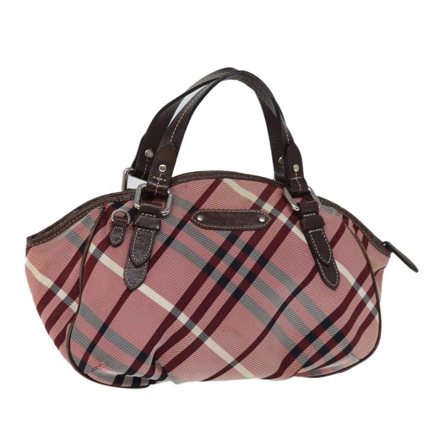 BURBERRY Nova Check Blue Label Hand Bag Canvas PinkNew bs14318 on Sale