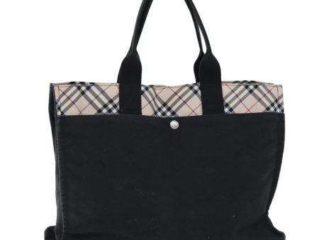 BURBERRY Nova Check Blue Label Hand Bag Canvas Beige BlackNew yb558 on Sale