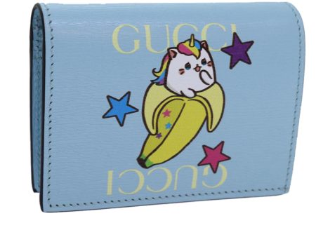 GUCCI Bananya Wallet Leather Blue 701009 ac2961A Online Hot Sale