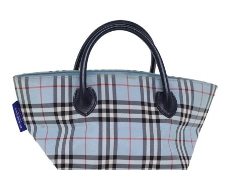 BURBERRY Nova Check Blue Label Hand Bag Nylon BlueNew bs14211 Online Hot Sale