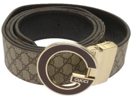 GUCCI GG Supreme Belt PVC 45.7   Beige 121295 hk1104 For Sale