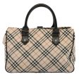 BURBERRY Nova Check Blue Label Hand Bag Nylon BeigeNew bs14029 Supply