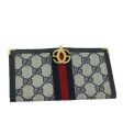 GUCCI GG Supreme Sherry Line Billfold PVC Red Navy fm3302 Cheap