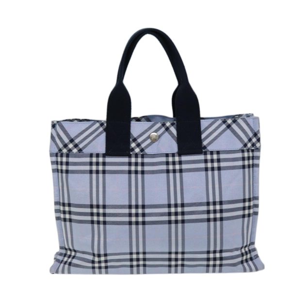 BURBERRY Nova Check Blue Label Hand Bag Nylon Light BlueNew 73152 Cheap