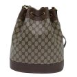 GUCCI GG Canvas Web Sherry Line Shoulder Bag PVC Beige Green Red 71174 For Discount