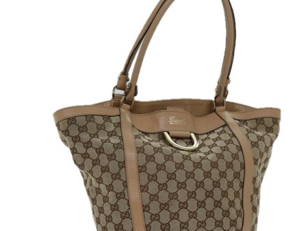 GUCCI GG Canvas Shoulder Bag Beige 211982 70870 Sale