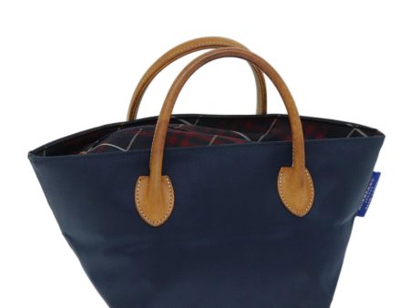 BURBERRY Nova Check Blue Label Hand Bag Nylon BlueNew bs14210 Fashion