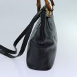 GUCCI Bamboo Hand Bag Leather 2way Black 70622 Cheap