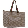 GUCCI GG Plus Supreme Web Sherry Line Boston Bag PVC Leather Beige ep3435 Hot on Sale