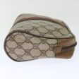 GUCCI GG Supreme Web Sherry Line Clutch Bag PVC Beige Red Green ep4046 For Discount