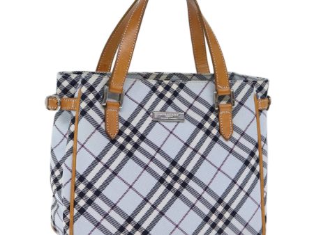 BURBERRY Nova Check Blue Label Hand Bag Nylon BlueNew yk12085 Sale