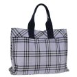 BURBERRY Nova Check Blue Label Hand Bag Nylon BlueNew am6158 Sale