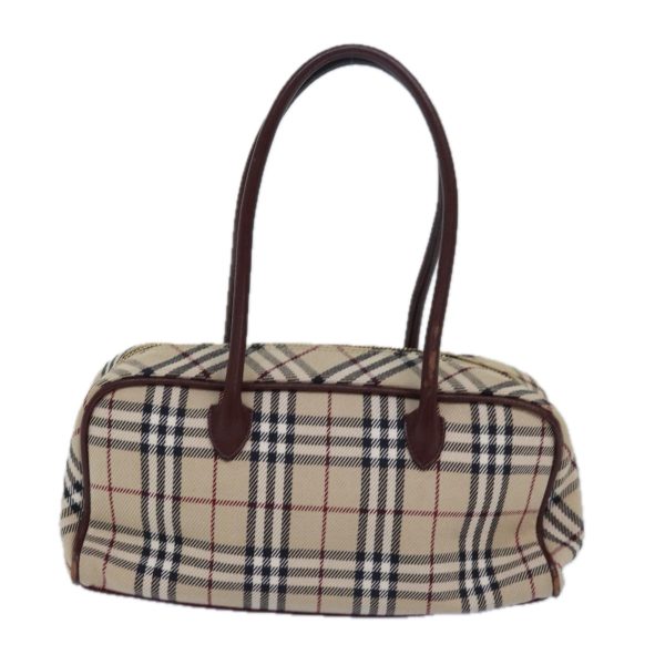 BURBERRY Nova Check Hand Bag Canvas BeigeNew 81791 Discount