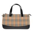 BURBERRY Nova Check Hand Bag Canvas BeigeNew 91568 For Sale