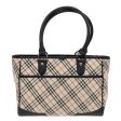 BURBERRY Nova Check Hand Bag Canvas Beige BlackNew 90729 For Discount