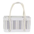 BURBERRY Hand Bag Canvas White Navy SilverNew 91265 Discount